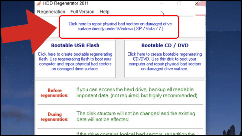Phần mềm HDD Regenerator: Khôi Phục Dữ Liệu Hdd Bị Lỗi - Cứu Cánh Cho Ổ Cứng Bị Hư Hỏng